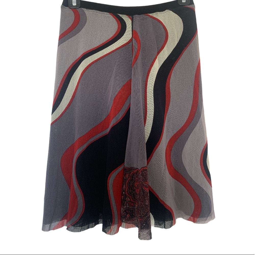 New Jean Paul gaultier gray pattern mesh skirt S